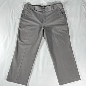 Croft & Barrow mens grey Easy Care Classic flat front chino pants - size 40x30